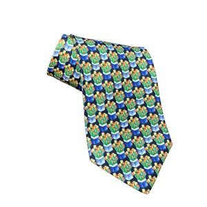 The Custom Shop Shirtmakers pot‎ of tulips spring silk tie.
